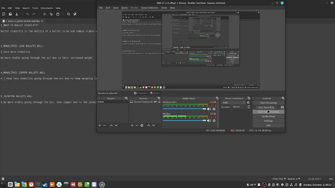72_mono vs jacketed bullet: bullet stability