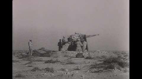 88mm flak battery firing as field artillery no sound