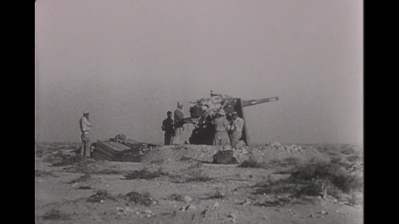 88mm flak battery firing as field artillery no sound