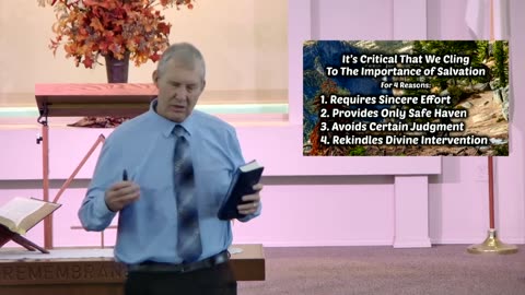 It's Critical That We Cling To The Importance of Salvation - Message Only