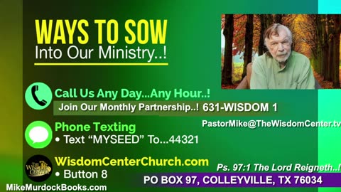 Re-Air: Wisdom World LIVE With Mike Murdock..!!!
