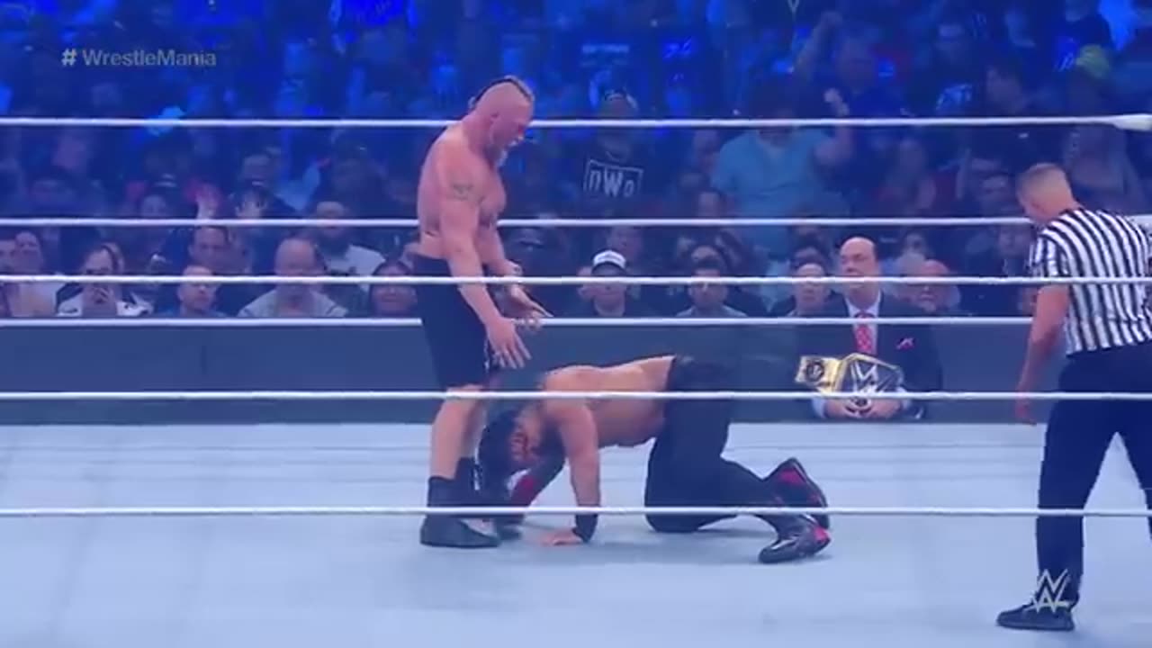 Kompletes match Brock Lesnar vs Roman reigns