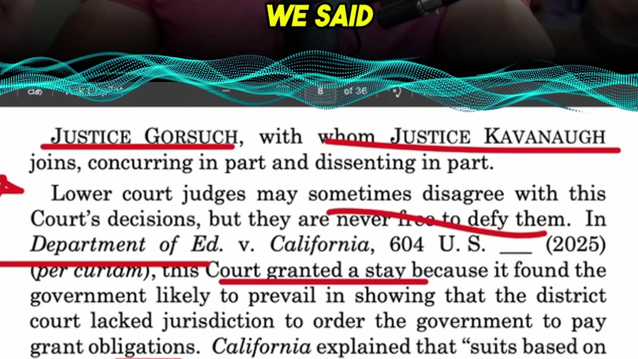 Gorsuch and Kavanaugh SLAM Defiant Judges