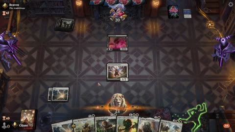 Magic: The Gathering Arena ranked match. It was a massacre.
