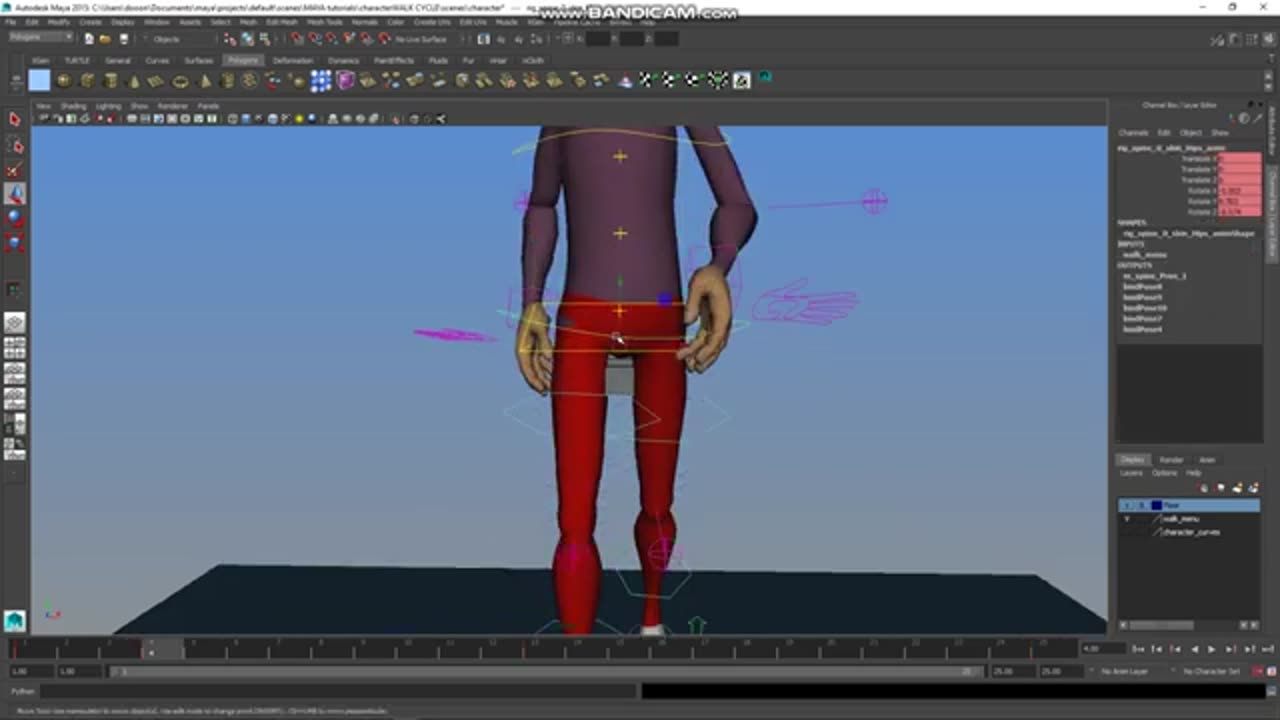 HOW TO ANIMATE THE WALK CYCLE IN MAYA 01