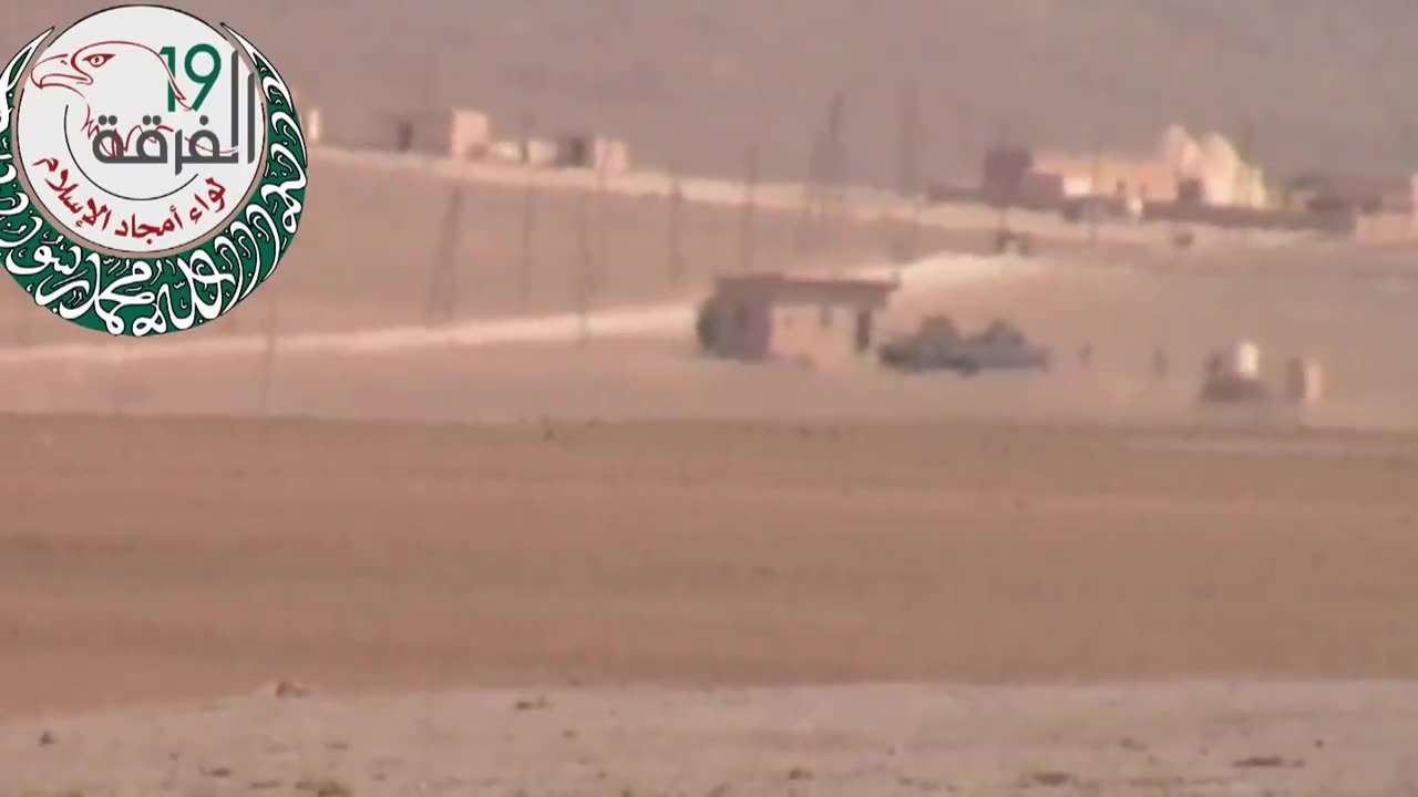 Syrian War Hamman CP near Qashota, S. Aleppo, HJ-8 vs. T-55, hit (19th Division) 2013.09.23