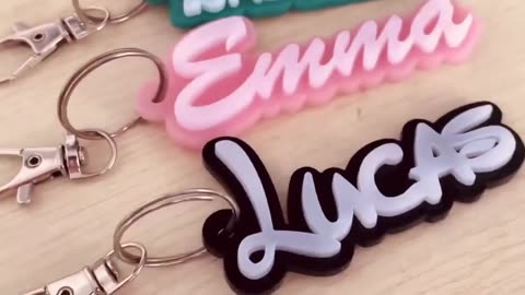 DHQH Customized Name Stainless Steel Acrylic Keychain Backpack