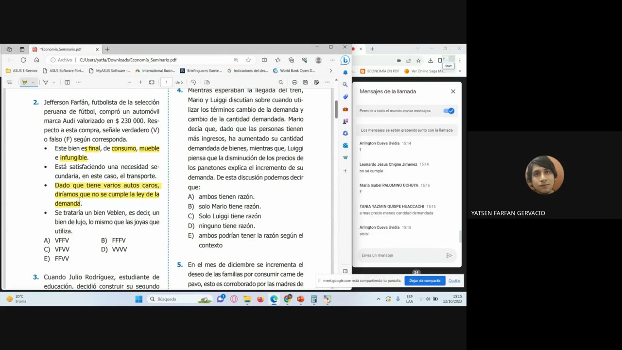 PAMER SEMESTRAL 2023 | Seminario | Economía