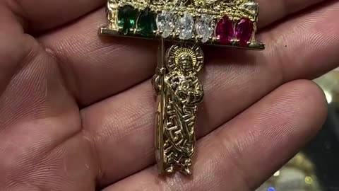 Real 10K Gold Jesus- Last Supper- San Judas Pendant