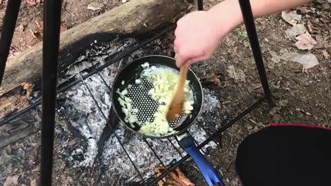 Cooking Italian chicken in nature 🥠
