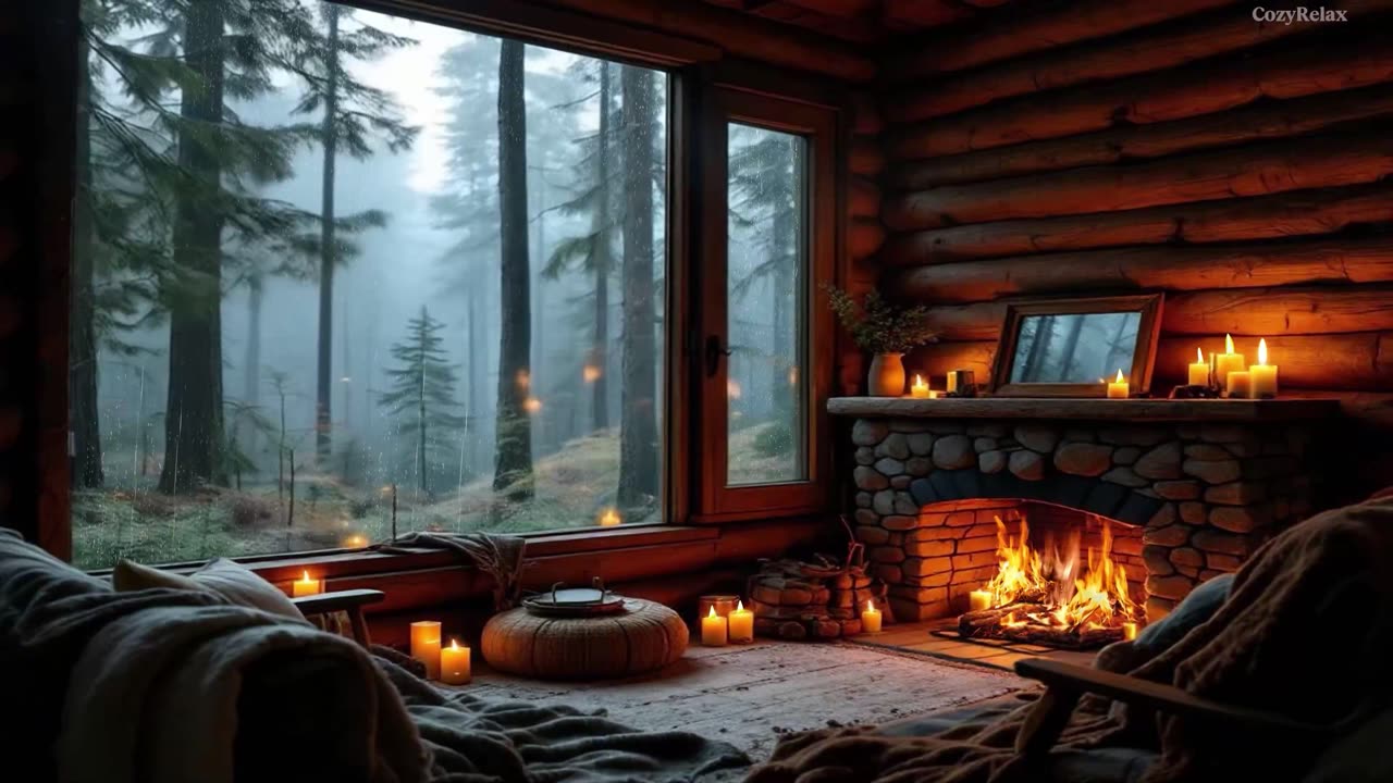 Forest Retreat: Where Fire and Nature Whisper Peace