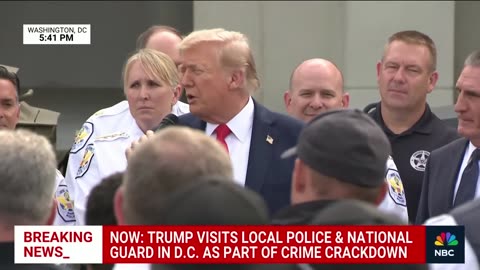 Trump says he 'feels safe' in visit to National Guard, D.C. police