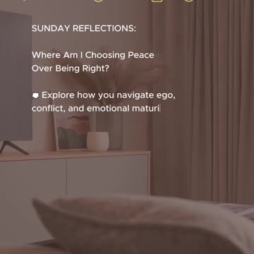 Sunday Reflections: Where Am I Choosing Peace Over Being Right?⁣⁣