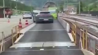 Swiss vehicle trains where you can travel in your car like a ferry boat @432Hz