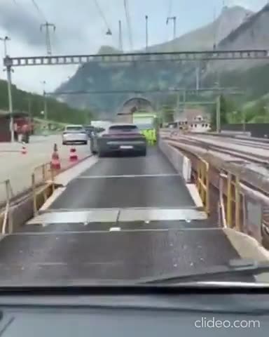 Swiss vehicle trains where you can travel in your car like a ferry boat @432Hz