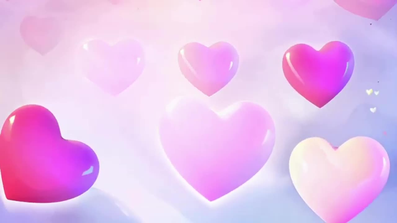 1156. Hearts floating away for eternity screensaver background