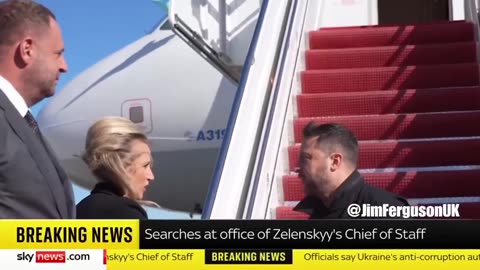 Volodymyr Zelensky , Anti-corruption authorities raided his office in Kyiv.