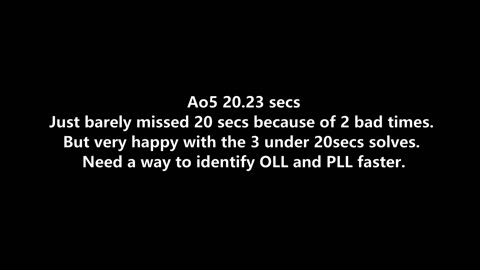 Uncle Solves Rubik's Day 42: 24 Sep 2025 Ao5 20.23sec