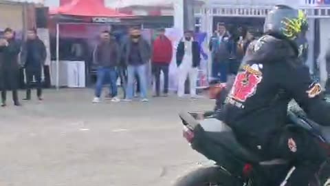 Bike stunt in amazing place kufri himachal pradesh india