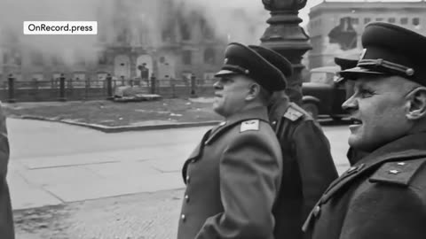 Marshal Zhukov Inspects Berlin After Soviet Victory