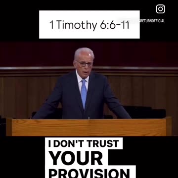 Pastor John MacArthur | Teaching on 1 Timothy 6:6-11. #scripture