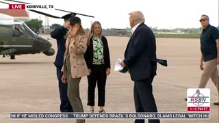 WATCH: President Trump Disembarks Air Force One to Visit Texas After Devastating Flood - 7/11/25