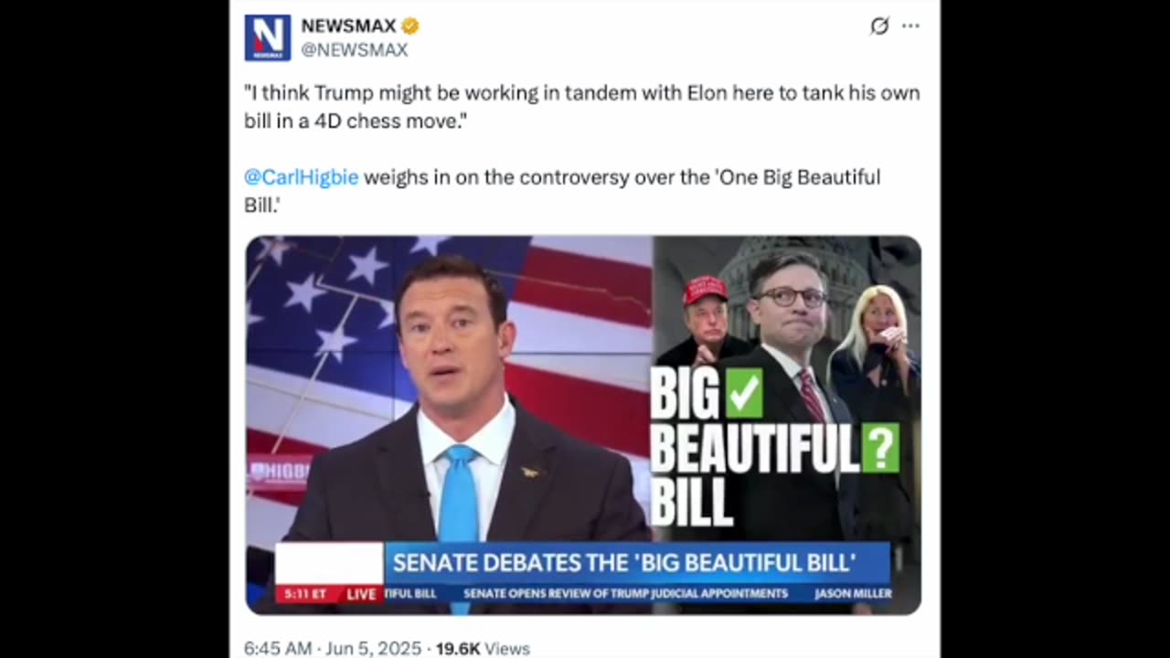 Elon Opposes One Big Beautiful Bill ! Could It Be He's Working With Trump To Tank His Own Bill?