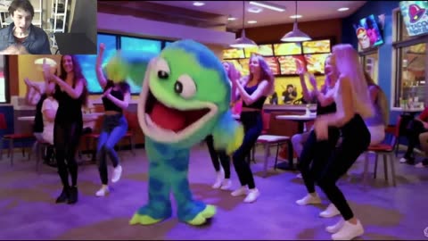 Outtake #994 Of The Blue Aquatic Creature Dancing With Women At A Taco Bell Fake Funny Parody Video