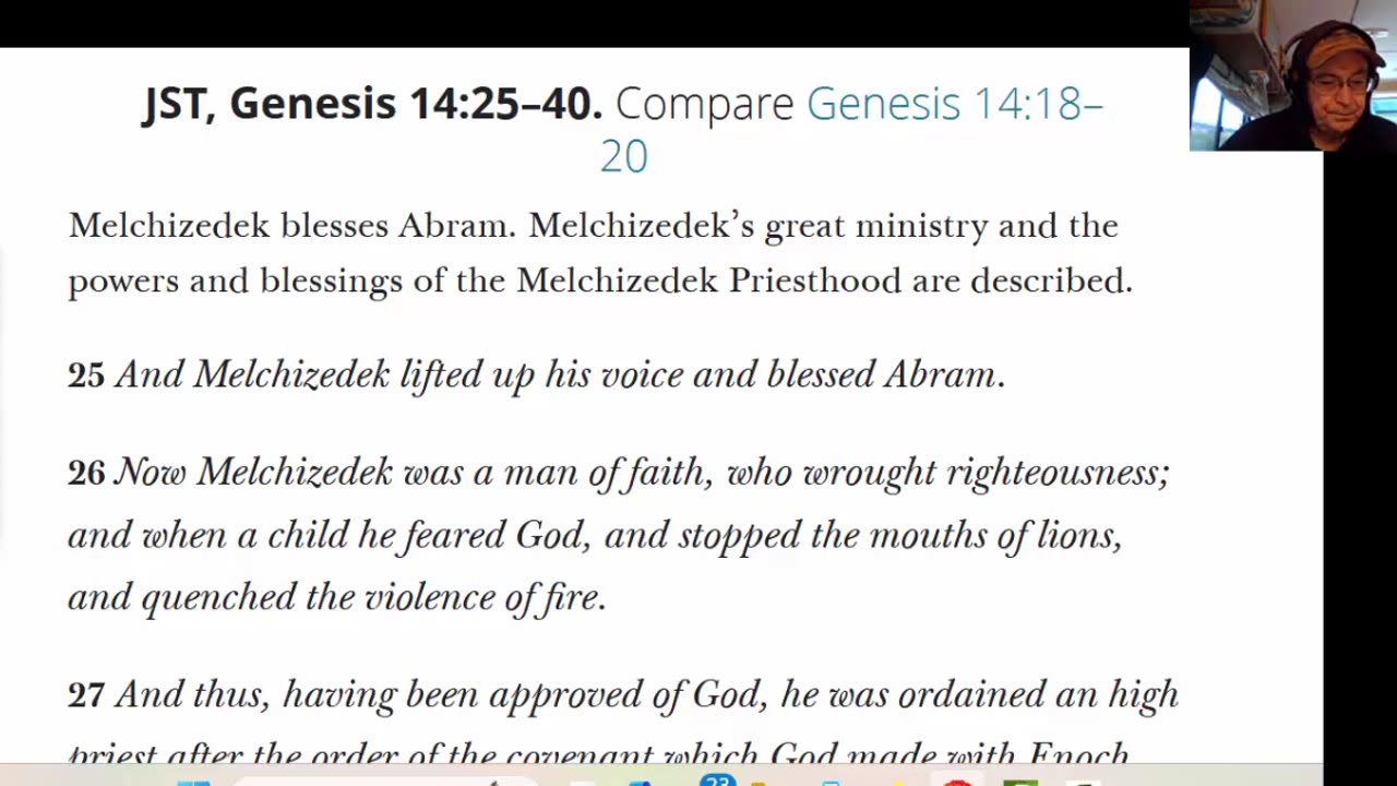 Melchizedek - Who He Was - Why He Sought for Enoch - Blesses Abraham - Gen 14-6-7-25
