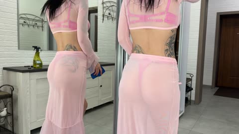 CLEANING BALLOON_ Ella_s Birthday Party for the Wardrobe Mirror #NUDE #NAKED