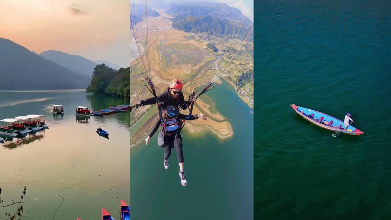 Pokhara Fewa Lake View Flying Paragliding