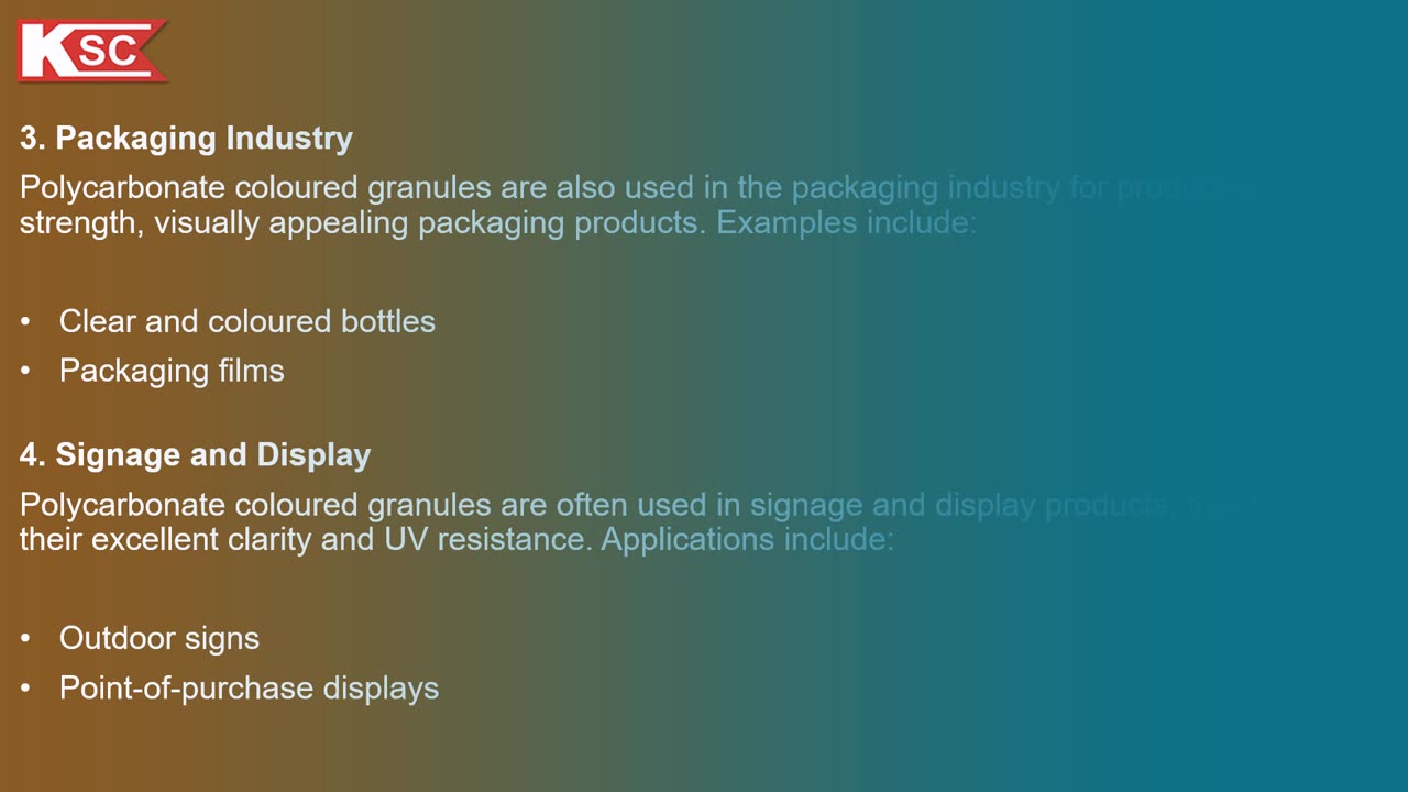 Polycarbonate Coloured Granules: Properties, Uses and Applications