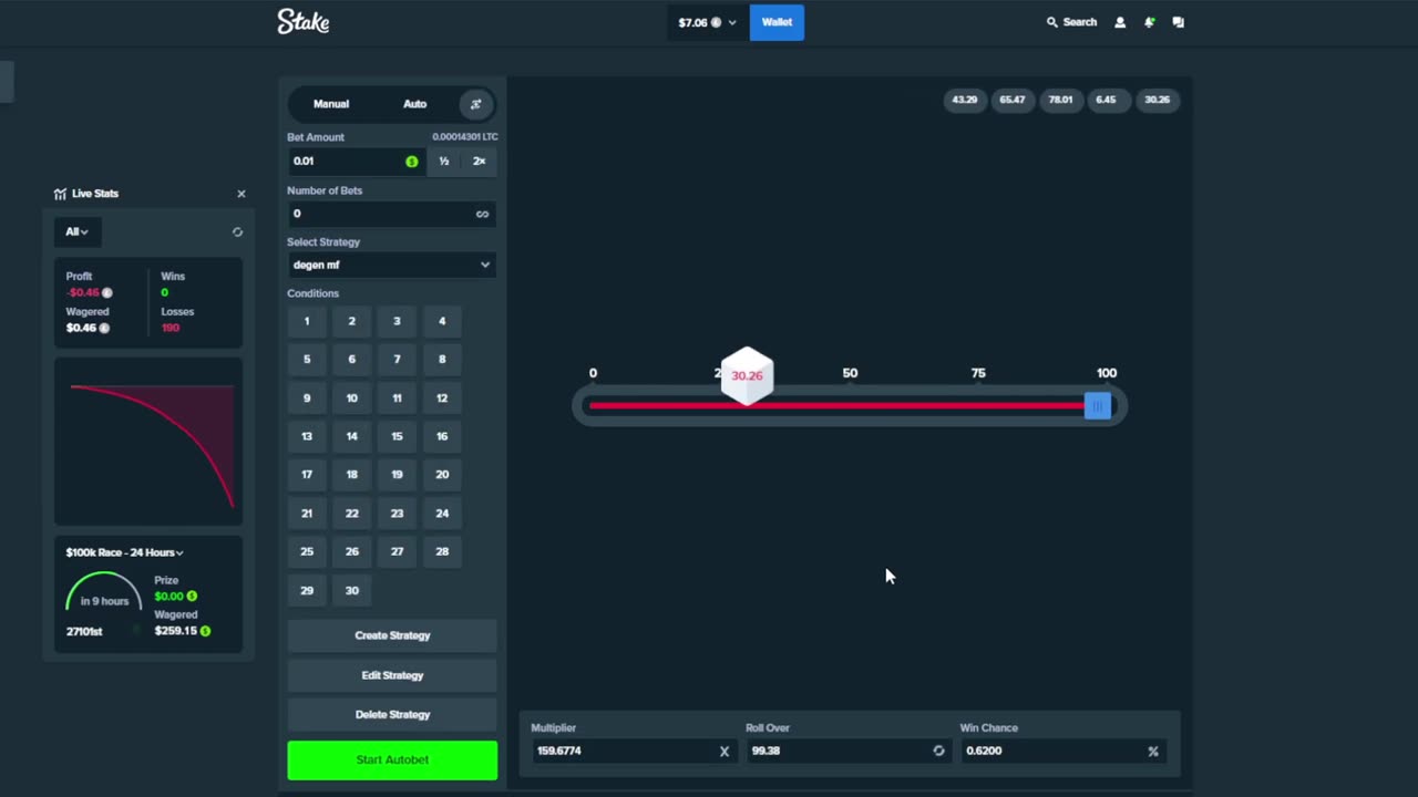 THIS DICE STRAT TURNED MY $7 INTO $1200 OVERTIME | STAKE