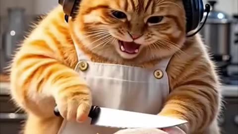 Cat and chicken Friendship turns into delicious meal🤯