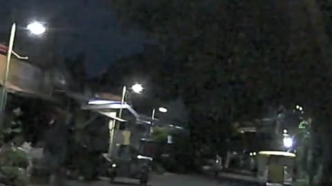 Dark and Eerie Street in Cavite City in the Philippines