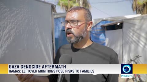 A Hamas spokesman has raised the alarm over the large amount of unexploded ordnance