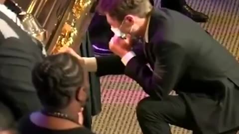 Minneapolis Mayor Jacob Frey sobbing and praying at George Floyd’s gold casket