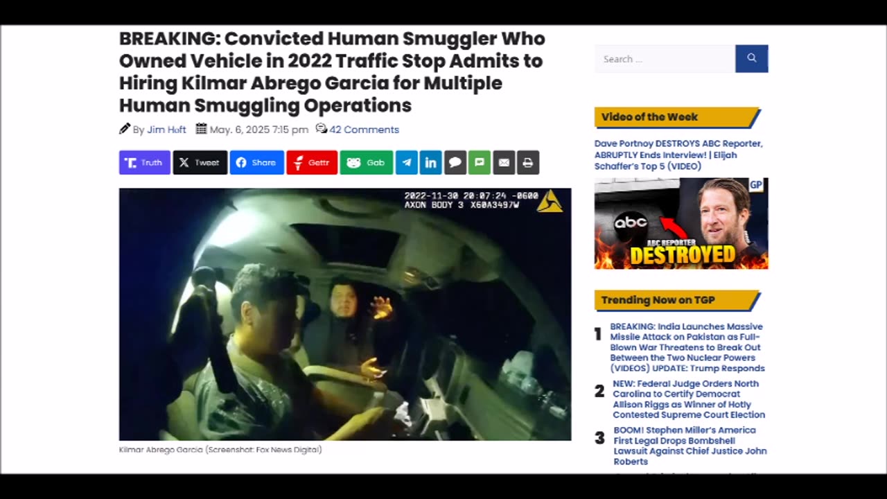 Hiring Kilmar Abrego Garcia for Multiple Human Smuggling Operations