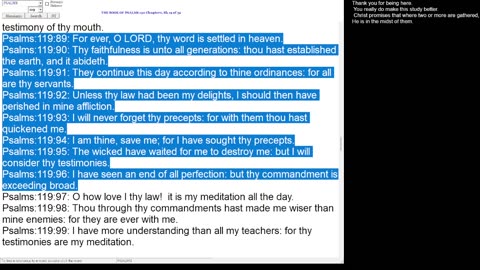 Psalm 119:89-96