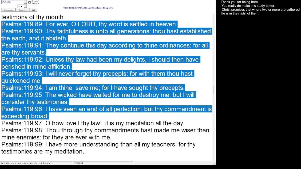 Psalm 119:89-96