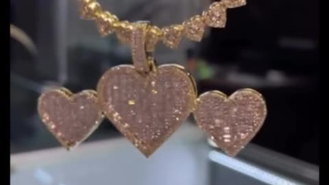 Real Gold & Natural Diamond Heart Necklace & Charm
