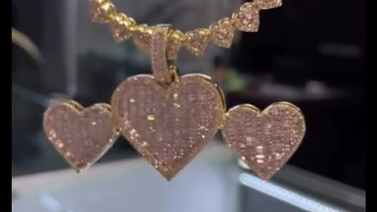 Real Gold & Natural Diamond Heart Necklace & Charm