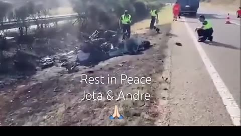 Diogo Jota Car Accident Real Footage 😮Rest in Peace Jota and Andre 🙏🏻🙏🏻 #jota #diogojota