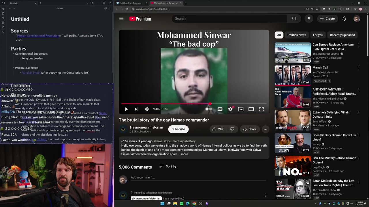 destiny discusses nukes in Iran