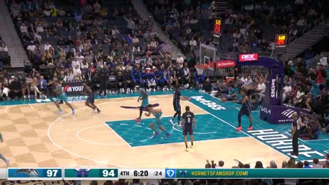 NBA - LaMelo from WAY downtown to tie the game 😮‍💨