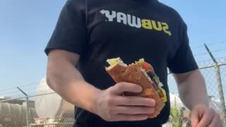 LIVE - 100 Day SUBWAY Low Fat Diet Challenge - Day 1