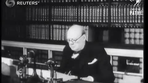 Winston Churchill announces victory (1945)