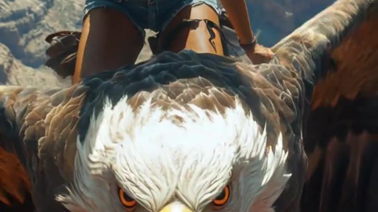 😱 Girl Rides a Giant Eagle While Taking a Selfie! 🦅📱 | Real or Edited? Must Watch!