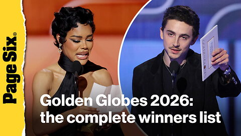 Golden Globes 2026: the complete winners list