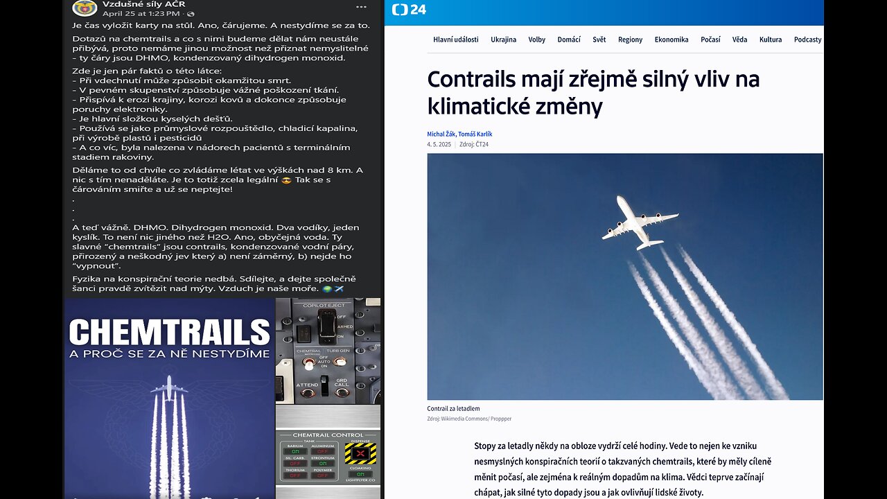 LOOK UP - podívej vzhůru contrails